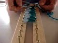 Loom Knitting Two color side on a double rake