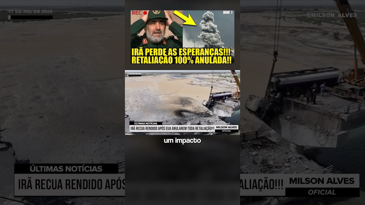 Irã RECUA RENDIDO após EUA anularem TODA RETALIAÇÃO!!!