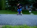 Melissa and Kyle Skateboarding.