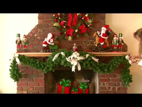 how to fasten garland to mantle