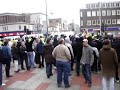 saints fans mock skates in soton high street after 2-1 win
