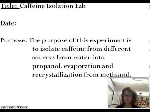 how to isolate caffeine from tea