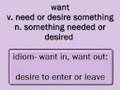 Vocab & Phrases OBJECTIVE, WANT-  English Meeting ESL Lesson