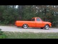 bagged 1968 chevy truck burn out