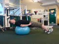 Swiss Ball hamstring bridge