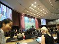 Yvo de Boer speaking at the Bangkok talks opening.