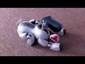 Sony Aibo ERS-7 Snoopy Home Robot Pet Dog showing the children a new trick