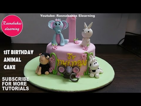 video-linktoworks-first birthday or baby shower animal cake ideas design...