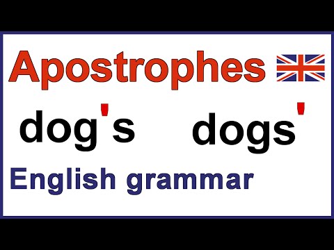 how to use the apostrophe