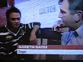Gareth Gates on local TV news for Blackpool Illuminations