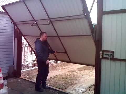 Складные ворота сделай сам