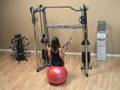Swiss Ball Lat Pulldown