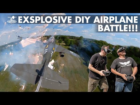 Explosive Battle with Two Giant DIY Airplanes 