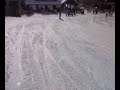 Skiin the kiddie part down to the base
