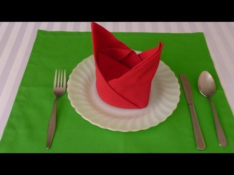 how to easy napkin folds