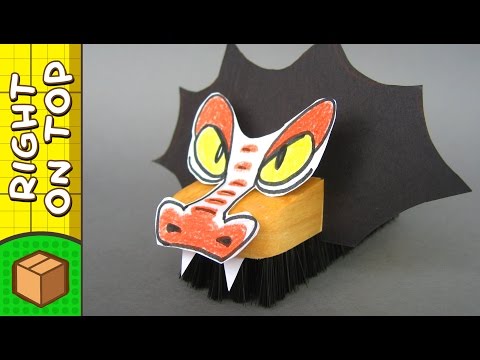 Crafts Ideas for Kids - Shoe Brush Dracula