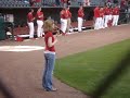 Tara Morgan Sings the National Anthem at Auto Zone Park in Memphis; May 12th, 2009 Tara Morgan Sings the National Anthem at Auto Zone Park in Memphis; May 12th, 2009