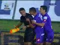 player beat the ref after red card football violence