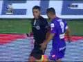 player beat the ref after red card football violence