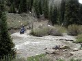 Four wheelers crossing the stream at Tibble Fork Utah Four wheelers crossing the stream at Tibble Fork Utah