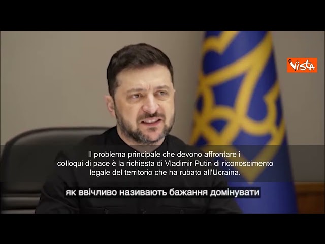 Piani pace Ucraina, Zelensky: Putin vuole infrangere il principio d’integrità territoriale