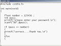 Password prompt C tutorial easy...