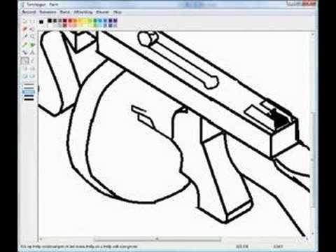 how to draw ww2 guns