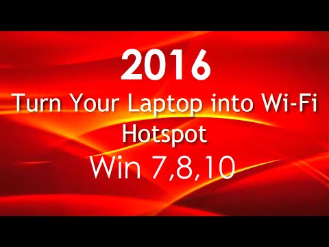 Turn your Laptop in to Wifi Hotspot (Windows 7/8) share LAN, Cellphone and USB Internet wirelessly