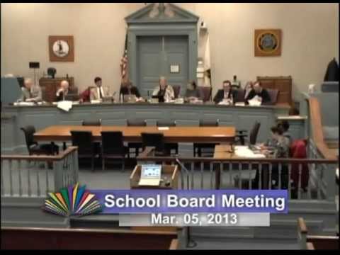 School Board Meeting - March 5, 2013
