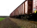 ET22-1011 na łuku przed wjazdem do Krzyża