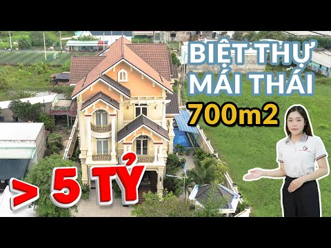 Tham Quan Biệt Thự Mái Thái Nội Thất Full Gỗ 700m2 Tại Long An - Kiến An Vinh