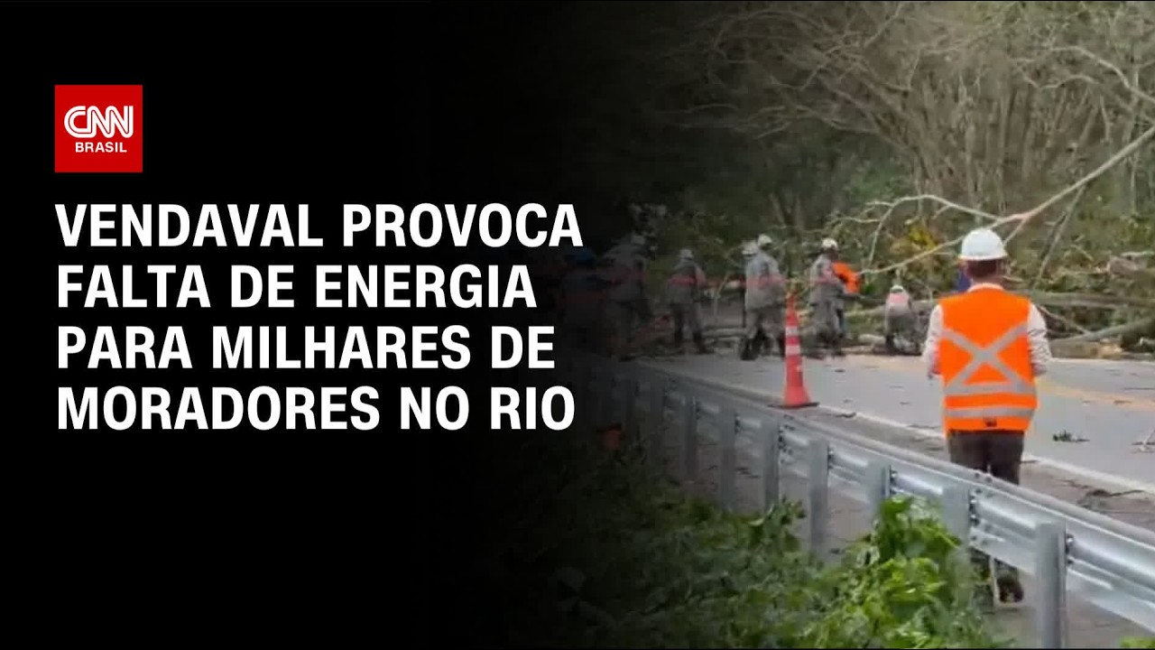 RJ: Mais de 130 mil imóveis continuam sem energia após vendaval | LIVE CNN