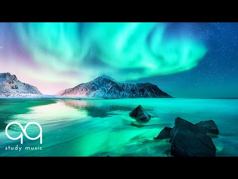 Relaxing Ambient Music 🔵 Aurora Borealis & Northern Lights Music for Deep Focus & Study