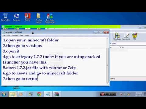 how to change your skin on a cracked minecraft