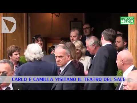 VISITA DI CARLO E CAMILLA AL TEATRO DEL SALE E OPIFICIO PIETRE DURE - video