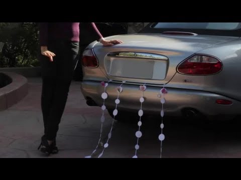 how to fit wedding car ribbons