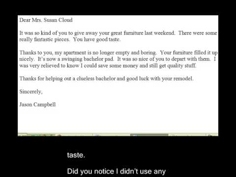 how to write thank you notes