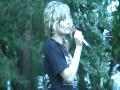 Dena Canfora singing at the Celebration of Life Festival in Barberton, Ohio.