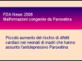 Malformazioni congenite da Paroxetina Malformazioni congenite da Paroxetina