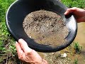 Panning for gold & garnet Panning for gold & garnet