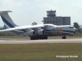 IL-96-300 and IL-76MF flyby in formation. Then landing (too bad far from me) and long slow taxi