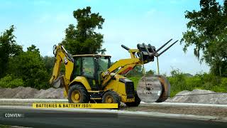 Learn the location of your Cat® backhoe loader's batteries.