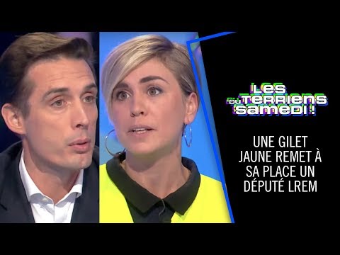 Une gilet jaune remet en place un député LREM - Les Terriens du Dimanche