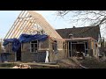 Dakconstructie van de bouwval vordert.