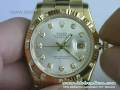 videos de Full Gold Rolex Datejust in Silver Dial