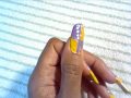Lilac Yellow Silver Gift Wrap Nail Art Part 2