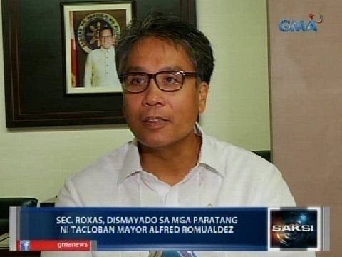 Saksi: Sec. Roxas, dismayado sa mga paratang ni Tacloban Mayor Romualdez