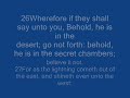 Matthew 24 Jesus Predicts Endtime Disasters!