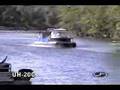 Home built camper hovercraft in forest -Universal Hovercraft