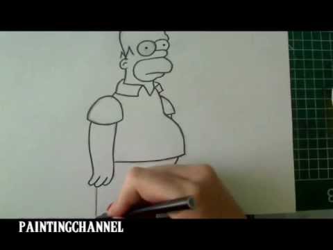 how to draw homer simpson